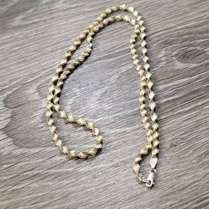 18k gold filled and sterling silver twist necklace